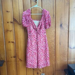 Jopna Women’s Pink Floral Smocked Dress Size M